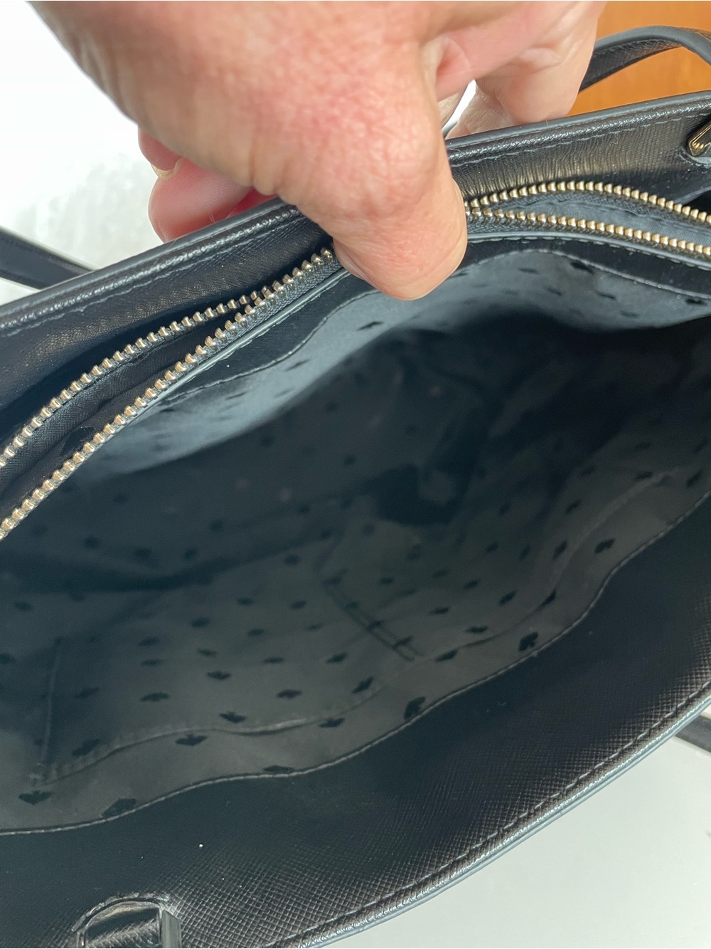 kate spade Black Staci Saffiano Leather large Tote - Picture 6 of 13
